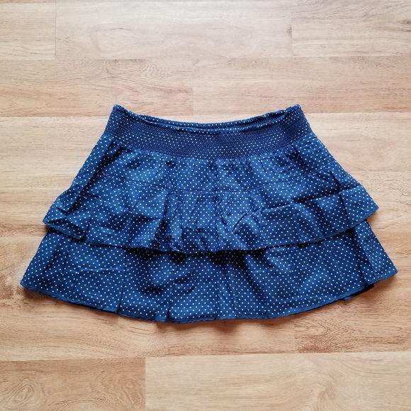 Polka Dot Ruffle Mini Skirt - Picture 1 of 5